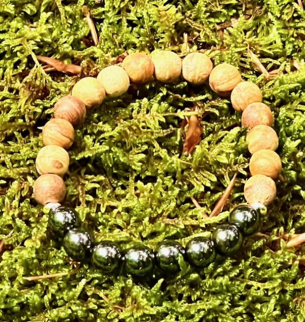Bracelet Palo Santo & Hématite