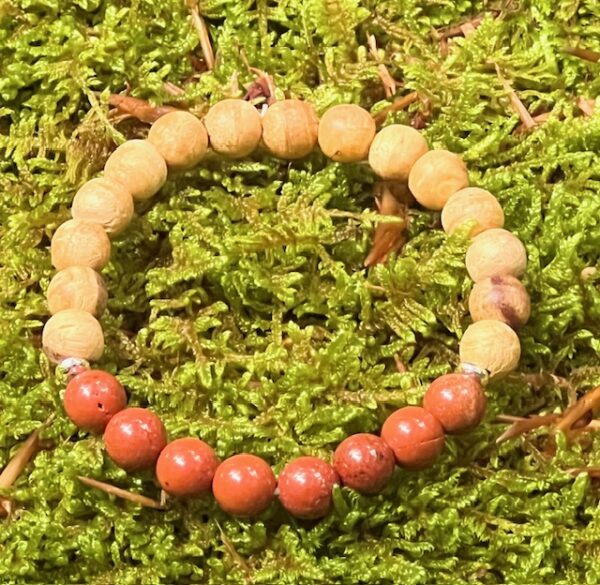 Bracelet Palo Santo & Jaspe rouge