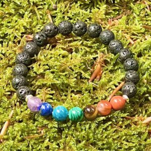 Bracelet Pierre de lave & Pierres des Chakras