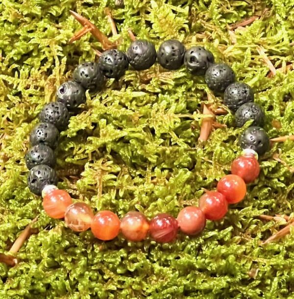Bracelet Pierre de lave & Cornaline