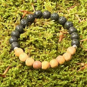 Bracelet Pierre de lave & Palo Santo