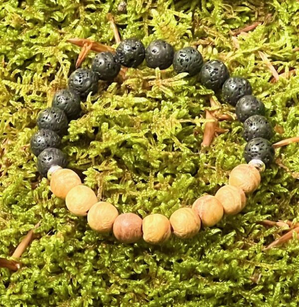Bracelet Pierre de lave & Palo Santo