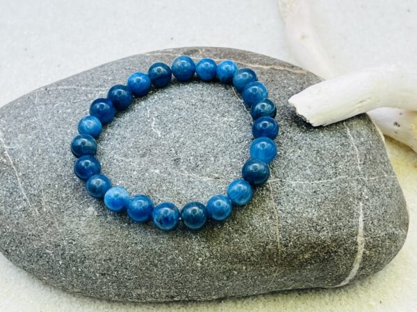 Bracelet Apatite bleue 8mm – Image 2