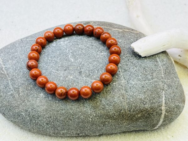 Bracelet Jaspe rouge 8mm – Image 2