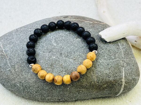 Bracelet Pierre de lave & Palo Santo 8mm – Image 2
