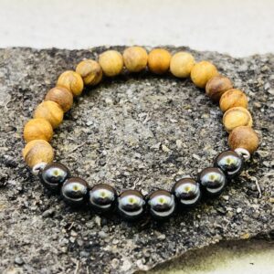Bracelet Palo Santo & Hématite 8mm