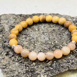 Bracelet Palo Santo & Pierre de soleil 8mm