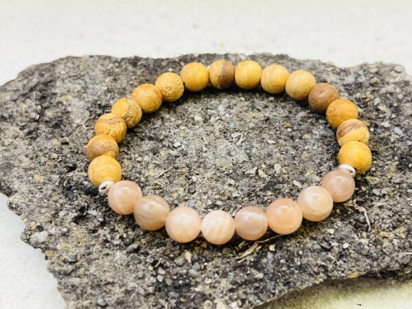 Bracelet Palo Santo & Pierre de soleil 8mm