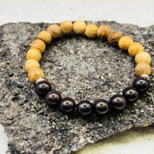 Bracelet Palo Santo & Grenat 8mm