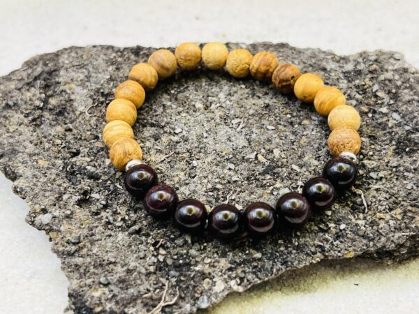 Bracelet Palo Santo & Grenat 8mm