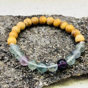 Bracelet Palo Santo & Fluorite 8mm