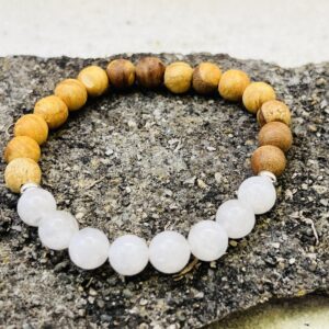 Bracelet Palo Santo & Pierre de lune 8mm
