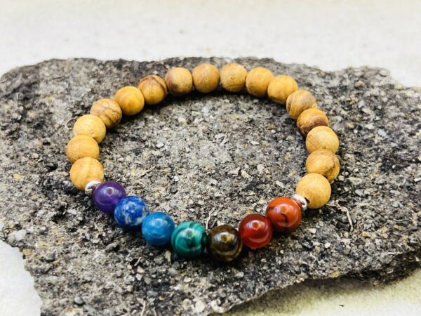 Bracelet Palo Santo & Pierres des Chakras 8mm