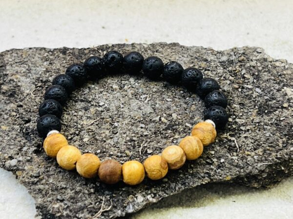 Bracelet Pierre de lave & Palo Santo 8mm