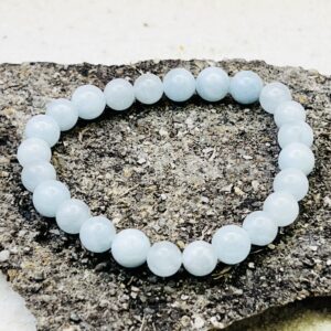 Bracelet Aigue-marine 8mm