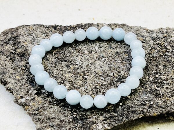 Bracelet Aigue-marine 8mm