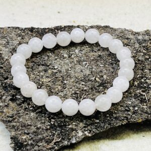 Bracelet Pierre de lune blanche 8mm