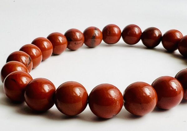 Bracelet Jaspe rouge 8mm – Image 4