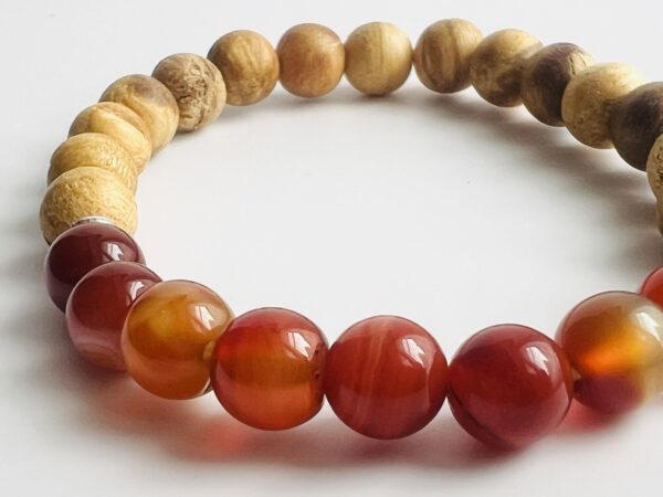 Bracelet Palo Santo & Cornaline 8mm – Image 4