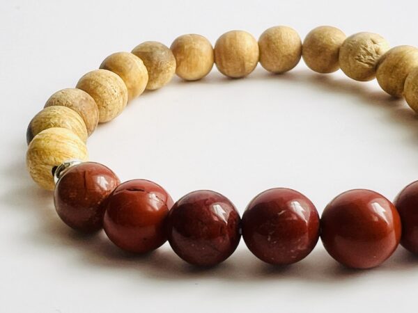 Bracelet Palo Santo & Jaspe rouge 8mm – Image 4
