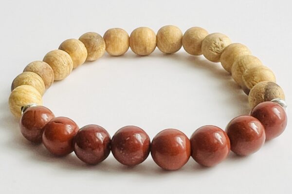 Bracelet Palo Santo & Jaspe rouge 8mm – Image 3