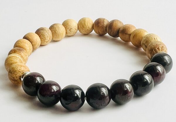 Bracelet Palo Santo & Grenat 8mm – Image 3