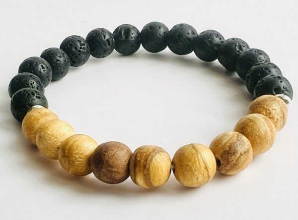 Bracelet Pierre de lave & Palo Santo 8mm – Image 3