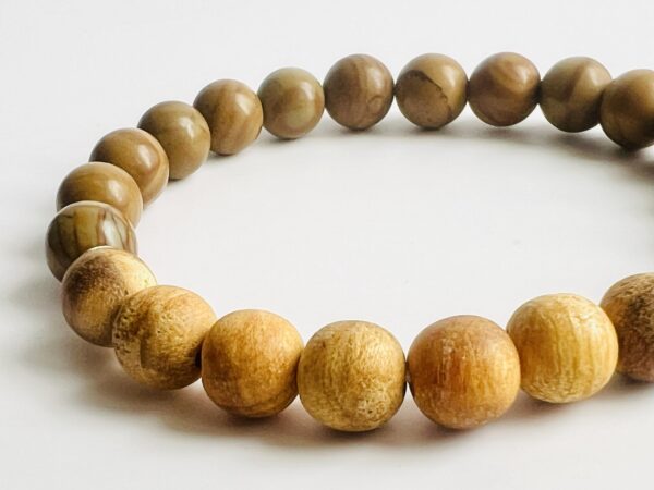 Bracelet Bois fossilisé & Palo Santo 8mm – Image 4