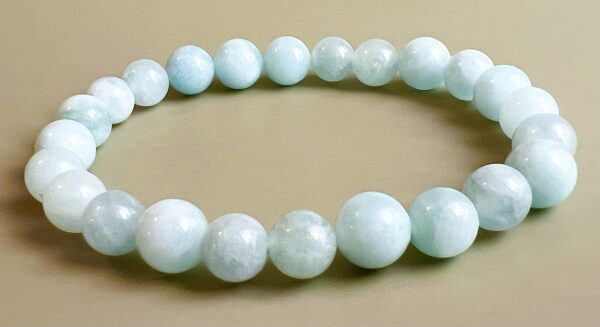 Bracelet Aigue-marine 8mm – Image 3