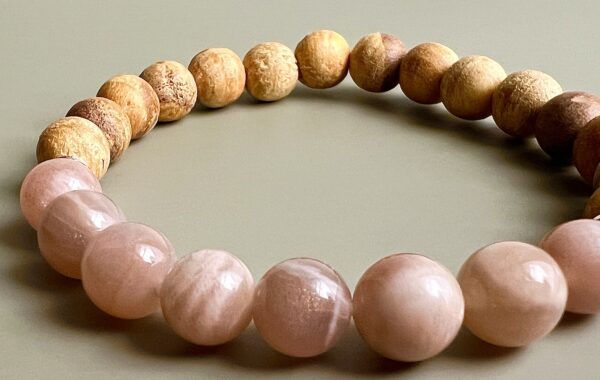 Bracelet Palo Santo & Pierre de soleil 8mm – Image 3