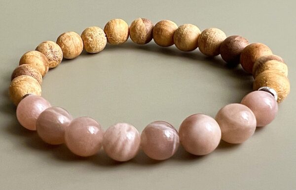 Bracelet Palo Santo & Pierre de soleil 8mm – Image 4