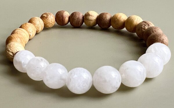 Bracelet Palo Santo & Pierre de lune 8mm – Image 3